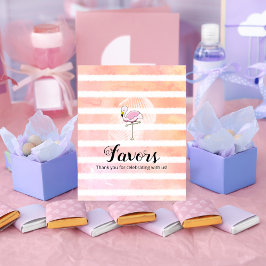 コーラルストライプフラミンゴベイビーシャワーウィーズ ポスター