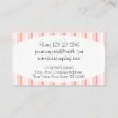 コーラルストライプ楕円形名刺 名刺 (裏面)