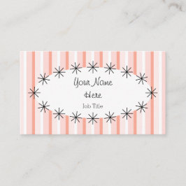 コーラルストライプ楕円形名刺 名刺