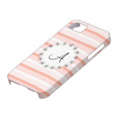 コーラルストライプ「モノグラム」 iPhoneケース Case-Mate iPhoneケース (下部)