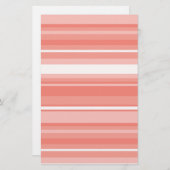 コーラルストライプ 便箋 (正面/裏面)