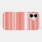 コーラルストライプ iPhone 16ケース (裏面横)
