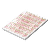 コーラルスパイススクライブラスジグザグシェブロンパターン ノートパッド (回転)