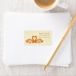 コーラルスワンダマスコウェディングラベル ラベル