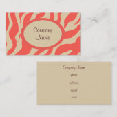 コーラルゼブラプリント名刺 名刺 (正面/裏面)