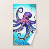 コーラルタコグローデザイン バスタオルセット (ハンドタオル)