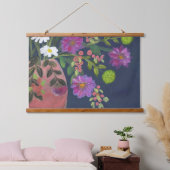 コーラルタンゴつるウォール 吊り下げ型タペストリー (寝室)