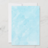 コーラルターコイズペイントフラワーズ ブライズメイドのランチョン 招待状 (裏面)