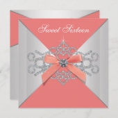 コーラルダイアモンズアンドコーラルバースデーパーティー 招待状 (正面/裏面)