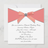 コーラルダイアモンズコーラルスウィート16バースデーパーティー 招待状 (裏面)