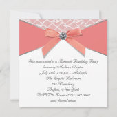 コーラルダイアモンズコーラルスウィート16バースデーパーティー 招待状 (裏面)