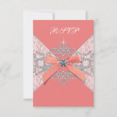 コーラルダイアモンズコーラルスウィート16バースデーパーティーRSVP 出欠カード (正面)