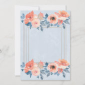 コーラルダスティブルー金ゴールドが私の花嫁になる 招待状 (正面)