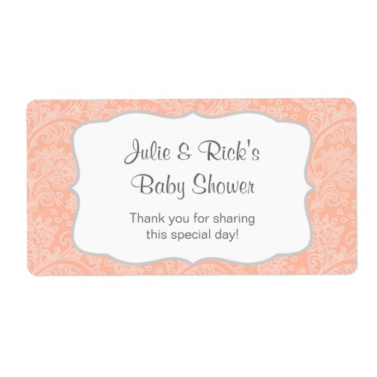 コーラルダマスク水のボトルカスタマイズの好意! ラベル (正面)