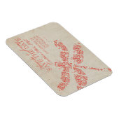 コーラルダマスコドラゴンフライ結婚式の日付を保存 マグネット (右側)