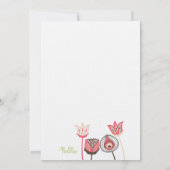 コーラルチョコレートファンキーアイボリー花の保存日 セーブザデート (裏面)