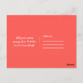 コーラルティール（緑がかった色）ベリー踊りダンサーのダンスレッスン ポストカード (裏面)