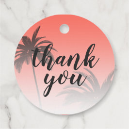 コーラルトロピカルパームツリービーチサンキュー結婚ズ フェイバータグ