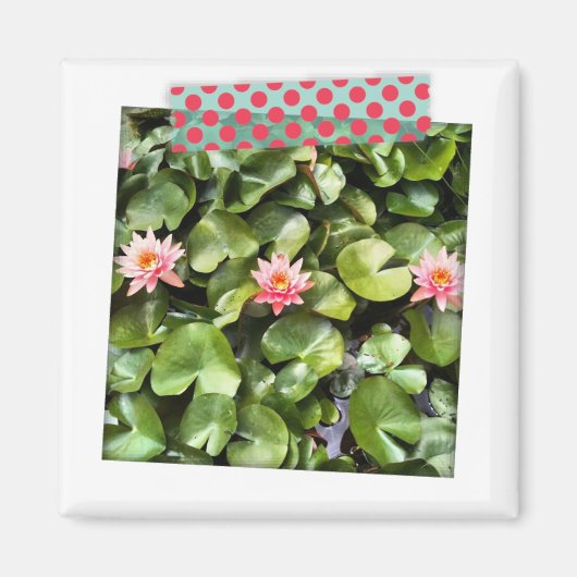 コーラルドット和紙テープインスタグラム磁石 マグネット (正面)