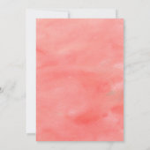 コーラルドリームズウォーターカラー結婚式招待状 招待状 (裏面)