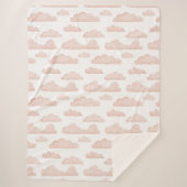 コーラルドリームタイムウォーターカラークラウドシェルパブランケット シェルパブランケット (正面)