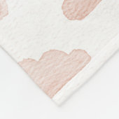 コーラルドリームタイムウォーターカラークラウドフリースブランケット フリースブランケット (角)