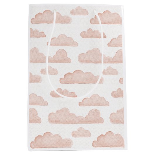 コーラルドリームタイムウォーターカラークラウド抱き枕 ミディアムペーパーバッグ (正面)