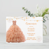 コーラルドレスのストリングライト クイーンセニョーラ 招待状 (スタンド正面)