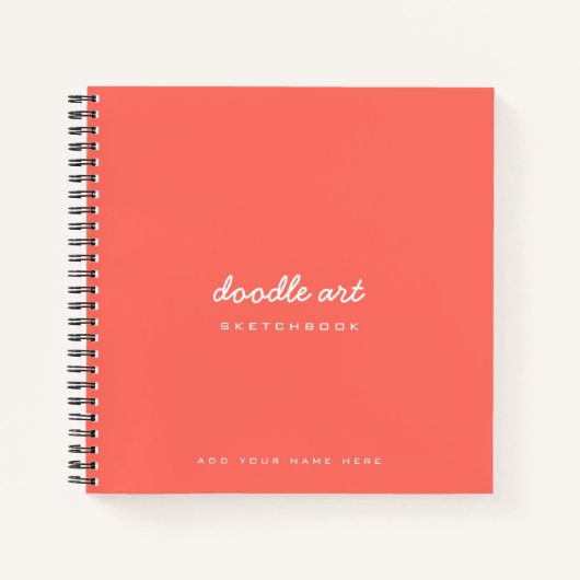 コーラルドードルアートネームスケッチ ノートブック (正面)