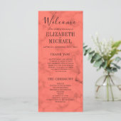 コーラルネイビーエレガントブモダン結婚ルー プログラム (スタンド正面)