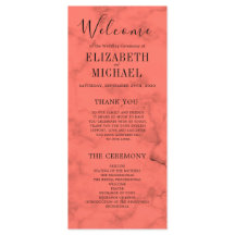 コーラルネイビーエレガントブモダン結婚ルー