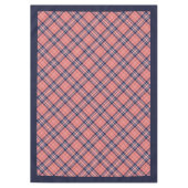 コーラルネイビータータンチェックテーブルクモダンロスプレイドアクセント テーブルクロス (正面)