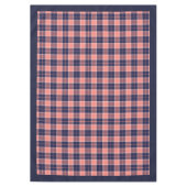 コーラルネイビーチェックテーブルクロストレンディーダイニングビベス テーブルクロス (正面)