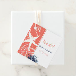 コーラルネイビービーチ結婚式 フェイバータグ