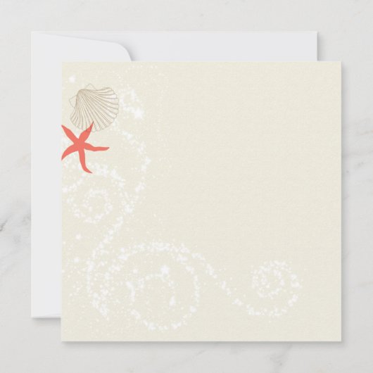 コーラルネイビーブルーホワイト航海のズ結婚ズ 招待状 (裏面)