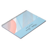 コーラルネイビーミニマルブルー名スパイラルフォトノートブック ノートブック (左側)