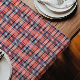 コーラルネイビーモダンタータンチェックAツイストオンクラシックシプライド ロングテーブルランナー