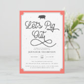 コーラルネイビーBBQバースデーパーティーをピグアウト 招待状 (スタンド正面)