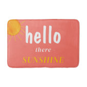 コーラルハローザサンシャインタイポグラフィ バスマット (正面)