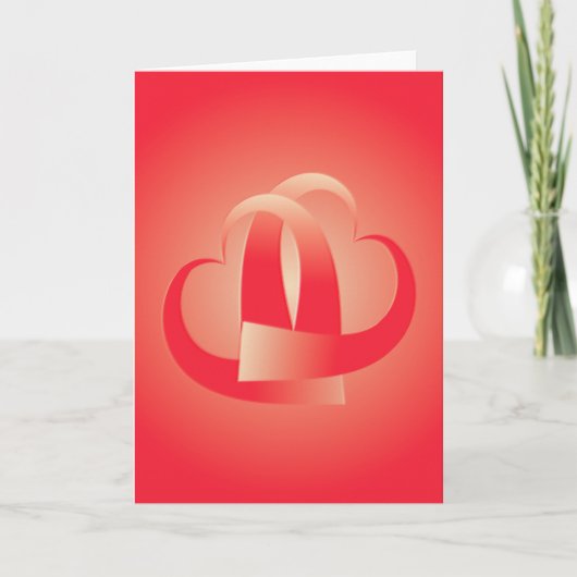コーラルハートが抱き合う カード (正面)