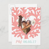 コーラルハートアクアビーチ結婚式ザデイツ 案内ポストカード (正面/裏面)