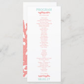 コーラルハートアクアビーチ結婚式プログラム プログラム (正面/裏面)