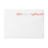 コーラルハートアクアビーチ結婚式 ラップアラウンドラベル (裏面)