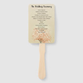 コーラルハートリーフツリー結婚式 プログラム ハンドファン (正面)