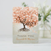 コーラルハートリーフ結婚ツリーありがとう サンキューカード (スタンド正面)