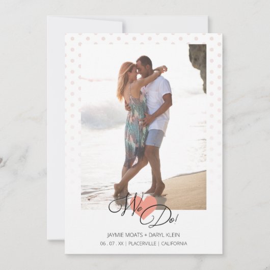 コーラルハート私たちは引用文水玉模様写真結婚の (正面)