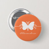 コーラルバタフライ旋回ボタン 缶バッジ (正面&裏面)
