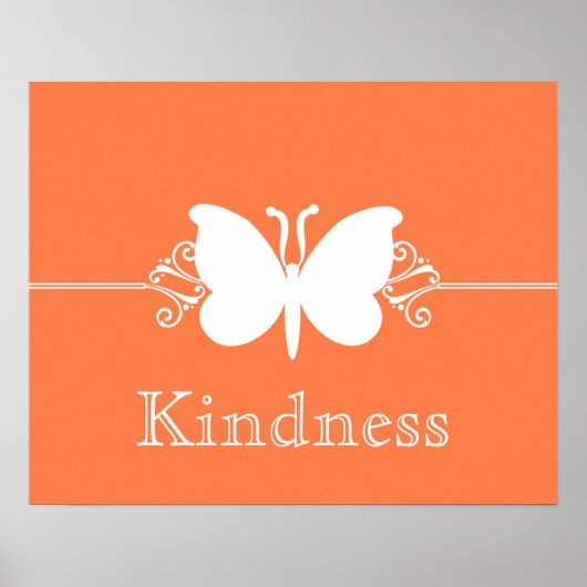 コーラルバタフライ渦巻き美徳ポスター ポスター (正面)