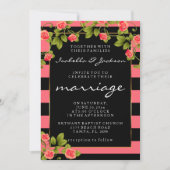 コーラルバラオンコーラルとブラックストライプ 招待状 (正面)