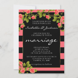 コーラルバラオンコーラルとブラックストライプ 招待状